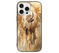 Dreamcatchers Bison Slim Glass Case Protective Classic Cell Phone Basic Cases Compatible with iPhone 16/16 Plus/16 Pro/16 Pro Max/16 E