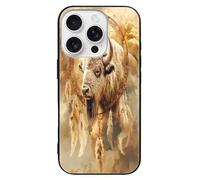 Dreamcatchers Bison Slim Glass Case Protective Classic Cell Phone Basic Cases Compatible with iPhone 16/16 Plus/16 Pro/16 Pro Max/16 E