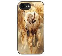 Dreamcatchers Bison Slim Glass Case Protective Classic Cell Phone Basic Cases Compatible with iPhone 16/16 Plus/16 Pro/16 Pro Max/16 E