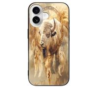 Dreamcatchers Bison Slim Glass Case Protective Classic Cell Phone Basic Cases Compatible with iPhone 16/16 Plus/16 Pro/16 Pro Max/16 E