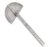 DreamColor Detachable Rotary Protractor Stainless Steel 0-180 Degree Angle Ruler Carpenter Woodworking Tool