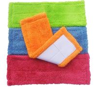 DreamColor Pack of 4 Mop Head Replacement Pad Microfiber Cleaning Pads Mop Dust Pad Washable 42x12 cm