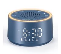 Dreamegg Sound Machine & Alarm Clock - White Noise Machine with 7 Wake-Up Sounds, 0-100% Dimmable, Night Light, Sound Machine for Sleeping Office Home, Travel Essentials Gift, Navy Blue