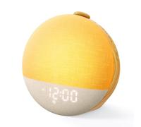 Dreamegg Sunrise Alarm Clock, White Noise Machine Wake Up Light, Wood
