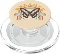 Dreamer Butterfly Retro Rainbow Floral Aesthetic PopSockets PopGrip for MagSafe