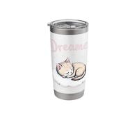 Dreamer Cat Lover Nap Enthusiast Artwork Stainless Steel Insulated Tumbler