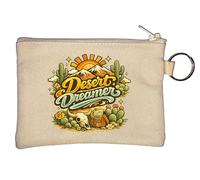 Dreamer Inspired Desert Scene Key Chain Coin Purse Beige