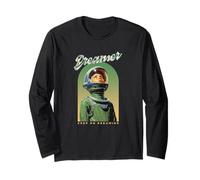 Dreamer Keep On Dreaming Retro Astronaut Graphic Long Sleeve T-Shirt