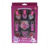 Dreamer Kids Makeup Set, Nail Polish and Lip Gloss Collection, 8-Piece Cosmetic Gift Set with Raspberry Lip Balms