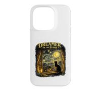 Dreamer Of The Stars Black Cat Van Gogh Inspired Night Art Case for iPhone 14 Pro