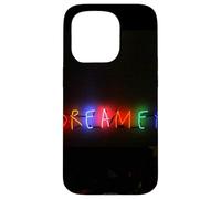 Dreamer Rainbow Colorful Glowing Text Light Up Aesthetic Case for iPhone 15 Pro