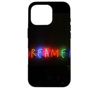Dreamer Rainbow Colorful Glowing Text Light Up Aesthetic Case for iPhone 16 Pro