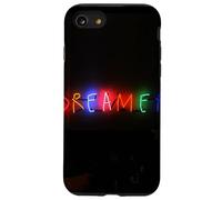 Dreamer Rainbow Colorful Glowing Text Light Up Aesthetic Case for iPhone SE (2020) / 7/8