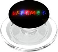 Dreamer Rainbow Colorful Glowing Text Light Up Aesthetic PopSockets PopGrip for MagSafe