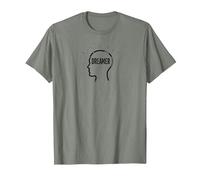 Dreamer Silhouette Art: Inspirational Mindset T-Shirt, Men, Olive Heather, XXL