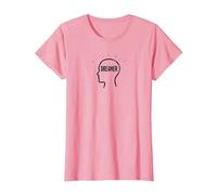 Dreamer Silhouette Art: Inspirational Mindset T-Shirt, Women, Pink, M