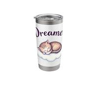Dreamer Sleeping Cat Cloud Nap Lover Cozy Stainless Steel Insulated Tumbler
