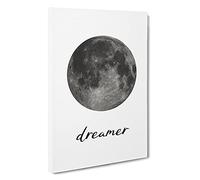 Dreamer Typography Canvas Print | Gallery Wrapped 30mm Frame Wall Art | 30x20 inches | Ready to Hang | Modern Typography Picture | Living Room Bedroom Lounge Office