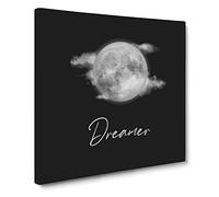 Dreamer V2 Modern Typography Quote Canvas Print | Gallery Wrapped 30mm Frame Wall Art | 20x20 inches | Ready to Hang | Modern Typography Picture | Living Room Bedroom Lounge Office