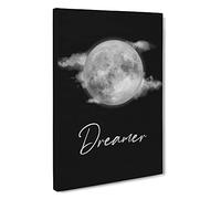 Dreamer V2 Typography Canvas Print | Gallery Wrapped 30mm Frame Wall Art | 30x20 inches | Ready to Hang | Modern Typography Picture | Living Room Bedroom Lounge Office