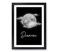 Dreamer V2 Typography Framed Print | A2 Black Framed Wall Art | Ready to Hang | Modern Positive Affirmations Picture | Living Room Bedroom Lounge Office