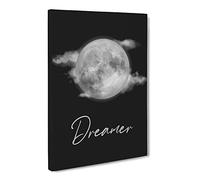 Dreamer V2 Typography Quote Canvas Print | Gallery Wrapped 30mm Frame Wall Art | 30x20 inches | Ready to Hang | Modern Typography Picture | Living Room Bedroom Lounge Office
