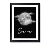 Dreamer V2 Typography Quote Framed Print | A2 Black Framed Wall Art | Ready to Hang | Modern Positive Affirmations Picture | Living Room Bedroom Lounge Office