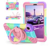 DreamerX for Samsung Galaxy Tab A11 / Tab A9 8.7-Inch 2025/2023 Kids Case with Strap, Shockproof Girls Girly Cute Cover w/ 360 Rotating Handle Stand for Galaxy Tab A11+ Tablet 11-inch, Purple/Colorful
