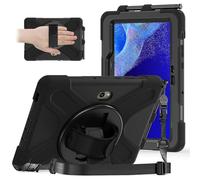 DreamerX for Samsung Galaxy Tab Active 5 Pro 2025/Active 4Pro 2022/Active Pro 2019 10.1" Case, Heavy Duty Shockproof Silicone Drop Protection Cover with Handle 360° Stand Hand/Shoulder Strap, Black