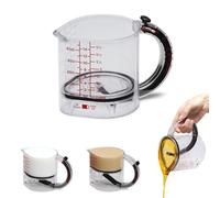 Dreamfarm Big Upcup All-in-1 Adjustable Measuring Cup - 2 Cup | Measures dry and liquid ingredients and scrapes itself clean, easy-to-read metric and imperial measurements, microwave safe