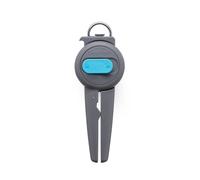 Dreamfarm Dopener 3-in-1 Ergonomic Can Opener Smoothes Can Edges for Safe Removal with Jar Lid Seal-Breaker & Can Ring Puller - Grey/Gray
