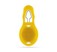 Dreamfarm Eggler 2-in-1 Compact Egg Shell Peeler & Easy Hardboiled Egg Slicer, Shell Cracking, Topping, & Peeling - Yellow