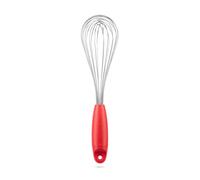 Dreamfarm Flisk 3-in-1 Fold-Flat, Space-Saving Baking & Cooking Balloon Whisk, Sauce Whisk & Flat Deglazing Whisk, Stainless Steel - 12" Red