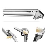 Dreamfarm Garject 2-In-1 Garlic Peeler, Garlic Press & Mincer with Garlic Peel Ejector, Chrome-Plated Zinc - Black