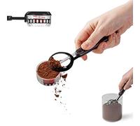 Dreamfarm Levoop - Adjustable Level Espresso | Coffee Measuring Scoop | Black