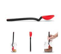 Dreamfarm Mini Supoon Non-Stick Silicone Sit Up Scraping & cooking Spoon with Measuring Lines Red