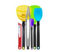 Dreamfarm Ultimate Set of The Best Silicone & Nylon Non-Stick-Safe Kitchen Cooking Utensils Set with Chopula, Supoons, Clongs Lite, Sharple, & Lestrain - Party Mix