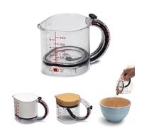 Dreamfarm Upcup All-in-1 Adjustable Measuring Cup, Metric & Imperial Measurements up to 1 Cup - Black/Clear