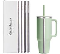Dreamfocus Metal Straw Replacement Stainless Steel for Hydro Flask Travel Tumbler 40 oz 4 Pack
