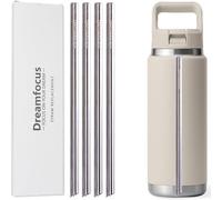 Dreamfocus Metal Straw Replacement Stainless Steel for YETI RAMBLER Straw Bottle 26 oz 4 Pack