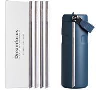 Dreamfocus Reusable Metal Straws Replacement Stainless Steel for Stanley IceFlow Aerolight Flip Straw 2.0 Bottle 16 oz 4-Pack