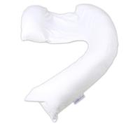 dreamgenii Pregnancy Support and Feeding Pillow, Support For Left Lateral Sleeping in Pregnancy and Beyond With Removable, Washable Cover - White
