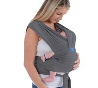 dreamgenii SnuggleRoo Hybrid Baby Carrier and Wrap, With Handy travel Bag, Suitable From Birth To Toddler - Charcoal Grey