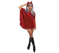Dreamgirl 12281 Hell Yeah Poncho Devil Adult Costumes, Red, One Size