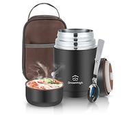 Dreamhigh® Thermal Food Container, 800 ml, Stainless Steel Food Container, Thermos Flask, Leak-Proof, incl. Spoon, 12 Hours Hot, 12 Hours Cold