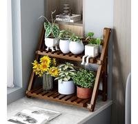 Dreamhousey Kitchen Storage Rack Household Worktop Spice Rack 2 Tier Multifunctional Spice Rack Simple Modern Flower Shelf Bamboo Wood Organiser (Brown, M)