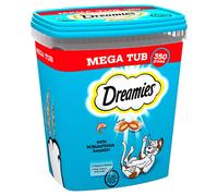 Dreamies Adult 1+ Cat Treats With Salmon 700g (2x350g Tubs) Cat Biscuit