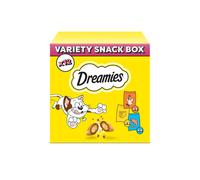 DREAMIES - Cat Treats - 12 x 60g - Multipack Biscuits - Variety Snack Box - 12 Pouches