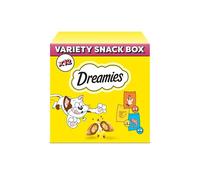 DREAMIES - Cat Treats - 12 x 60g - Multipack Biscuits - Variety Snack Box - 12 Pouches