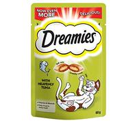 Dreamies Cat Treats Delicious Snacks with Tuna, 8 Pouches (8 x 60 g)